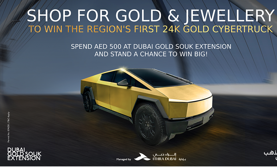 24K Gold Cyber Truck Dubai